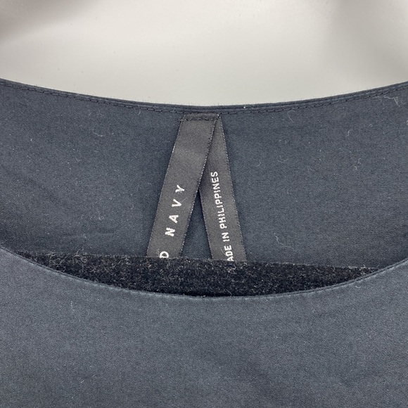 Old Navy black mini dress with puff sleeve shift bohemian witchy retro - Picture 2 of 5